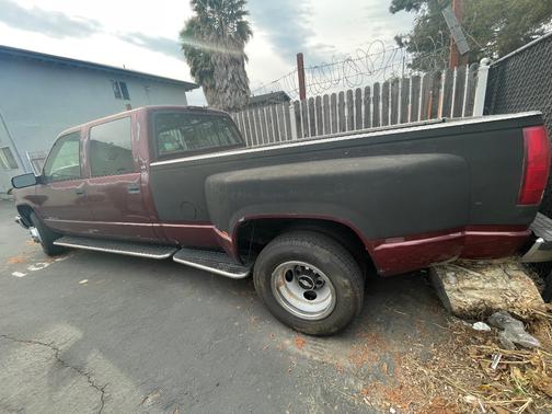 Red 1997 Chevrolet 3500 Crew Cab