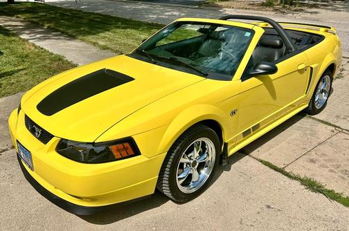 Yellow 2001 Ford Mustang GT