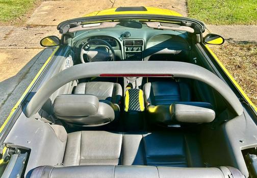 Yellow 2001 Ford Mustang GT