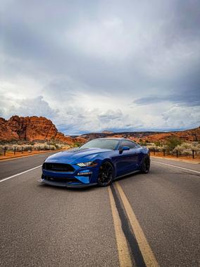 Blue 2018 Ford Mustang GT