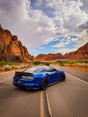 Blue 2018 Ford Mustang GT