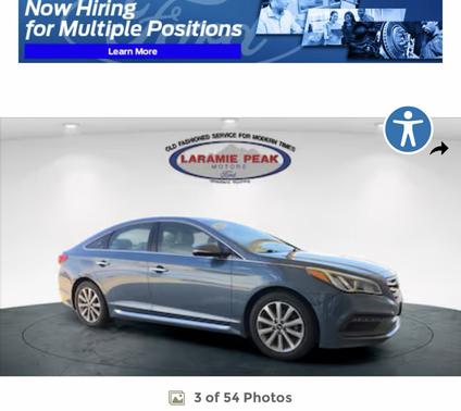 Blue 2016 Hyundai SONATA Limited