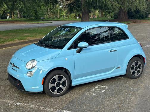 Blue 2017 FIAT 500e Battery Electric