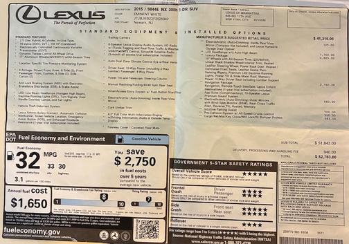 2015 Lexus NX 300h Base