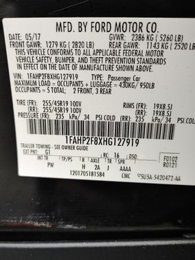 Black 2017 Ford Taurus Limited