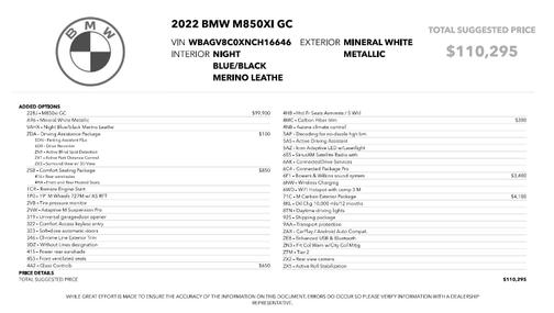 2022 BMW M850 Gran Coupe i xDrive