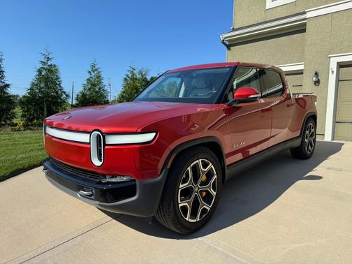 Red 2022 Rivian R1T Launch Edition