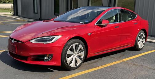Red 2020 Tesla Model S Long Range Plus