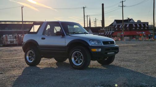Silver 1998 Toyota RAV4 Soft Top
