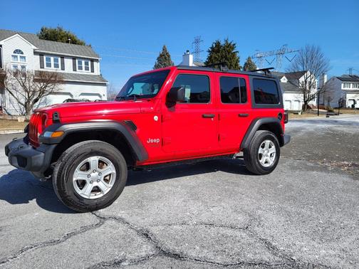 Red 2019 Jeep Wrangler Unlimited Sport S