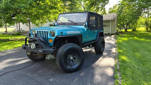 Blue 1995 Jeep Wrangler SE 4WD