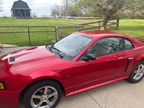 Red 2002 Ford Mustang GT