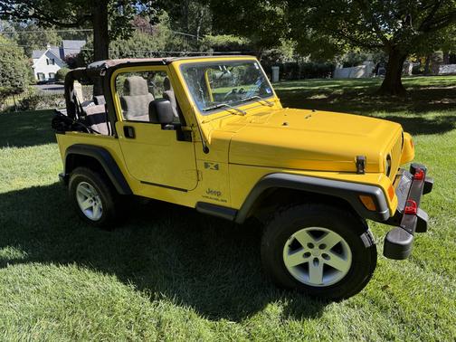 Yellow 2004 Jeep Wrangler X
