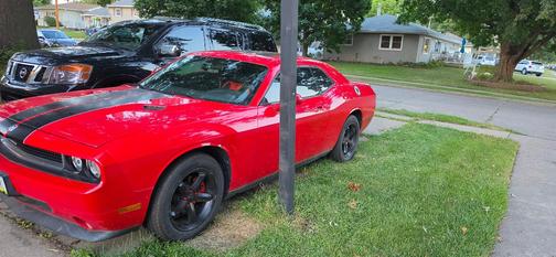 Red 2010 Dodge Challenger SE