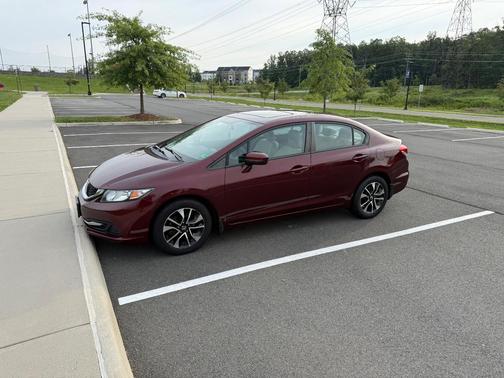 Red 2014 Honda Civic EX