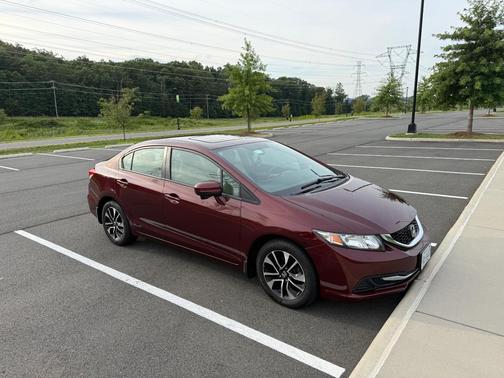 Red 2014 Honda Civic EX