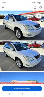 White 2009 Lexus RX 350 Base