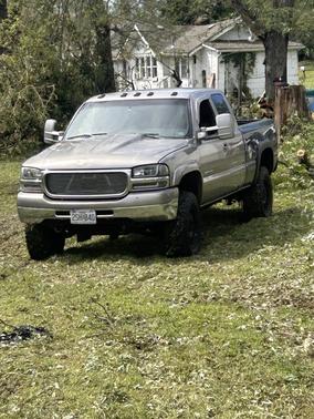Silver 2002 GMC Sierra 2500 SLE H/D Extended Cab