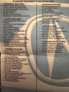Black 2019 Acura RDX Technology Package