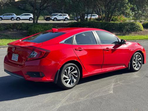 Red 2017 Honda Civic EX