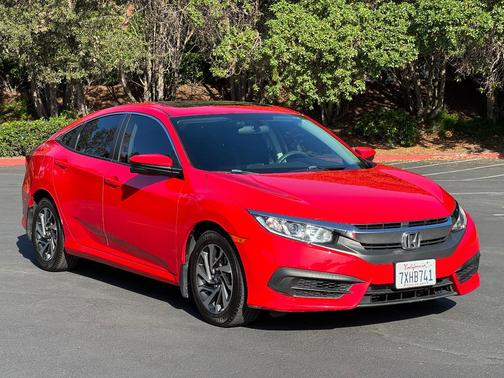 Red 2017 Honda Civic EX