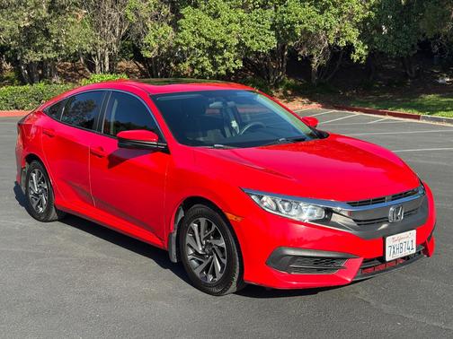Red 2017 Honda Civic EX