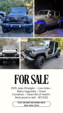 Silver 2015 Jeep Wrangler Unlimited Sport