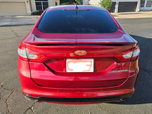 Red 2013 Ford Fusion Titanium