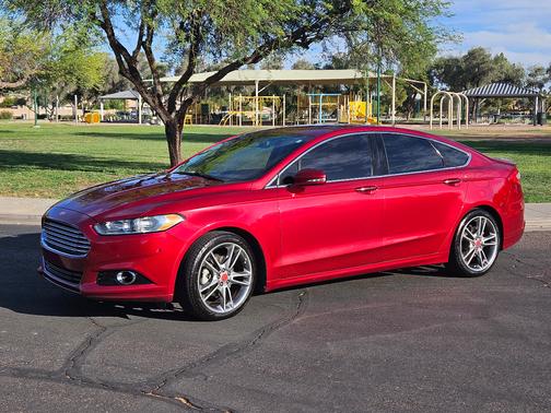Red 2013 Ford Fusion Titanium