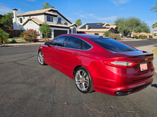 Red 2013 Ford Fusion Titanium