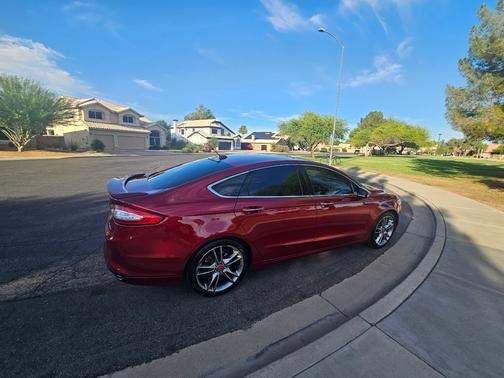 Red 2013 Ford Fusion Titanium