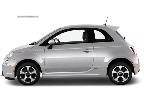 Silver 2017 FIAT 500e Battery Electric