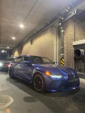 Blue 2022 BMW M3 Base