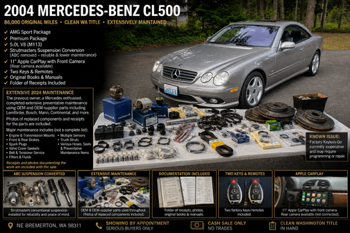 Silver 2004 Mercedes-Benz CL-Class CL500