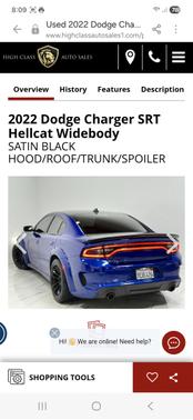 Blue 2022 Dodge Charger SRT Hellcat Widebody