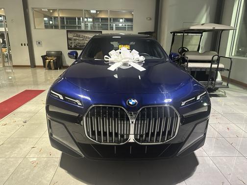 Blue 2023 BMW 740 i