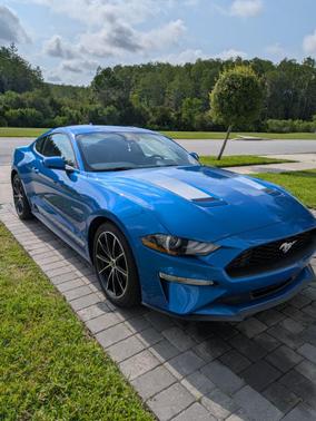 Blue 2021 Ford Mustang EcoBoost Premium