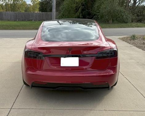 Red 2021 Tesla Model S Long Range