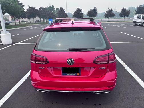 Red 2019 Volkswagen Golf SportWagen 1.8T S