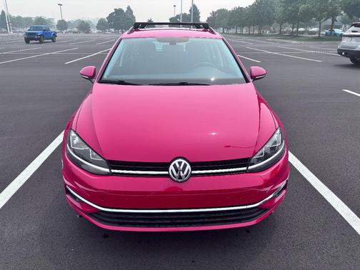 Red 2019 Volkswagen Golf SportWagen 1.8T S