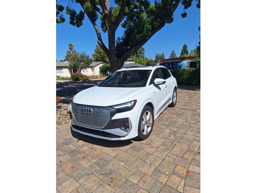 White 2024 Audi Q4 e-tron 55 Premium