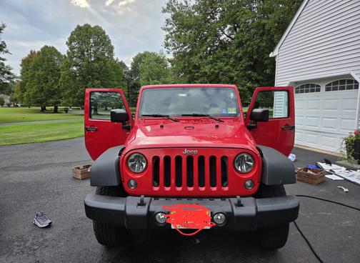 Red 2015 Jeep Wrangler Sport