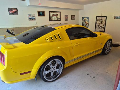Yellow 2005 Ford Mustang GT