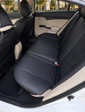 White 2015 Honda Civic LX