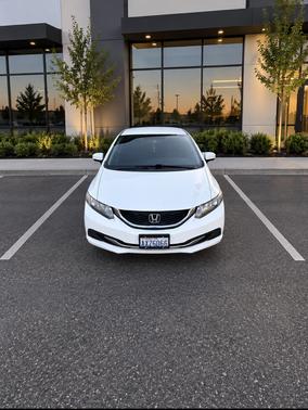 White 2015 Honda Civic LX