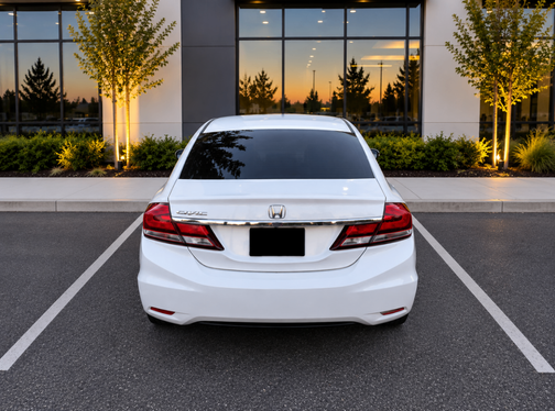 White 2015 Honda Civic LX