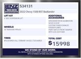 Thumbnail of 2022 Black Chevrolet Silverado 1500