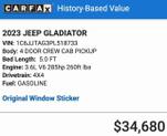 Thumbnail of 2023 Bright White Clearcoat Jeep Gladiator