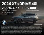 Thumbnail of 2026 Black Sapphire Metallic BMW X7