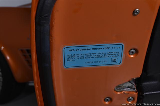 Photo of 1971 Orange Chevrolet Corvette